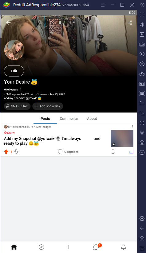 0 на Дейтинг Смартлинке с Reddit форума и Snapchat