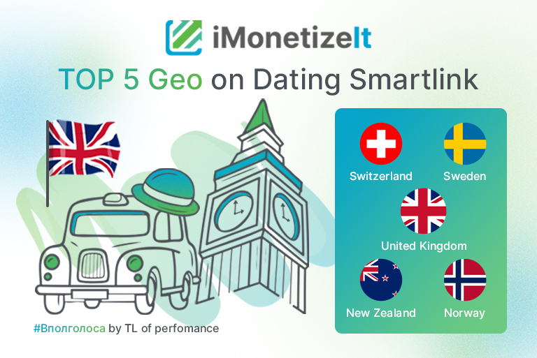 ТОП 5 ГЕО на IMI Dating Smartlink: Англия, Швейцария, Швеция