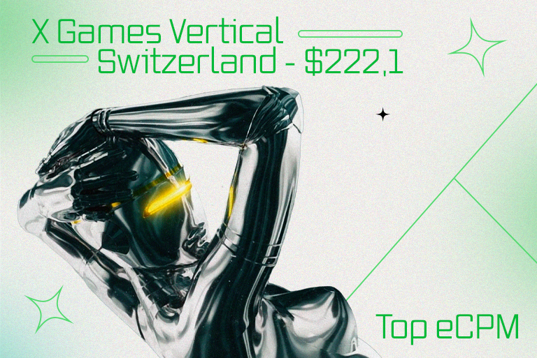 Top eCPM on XGames vertical